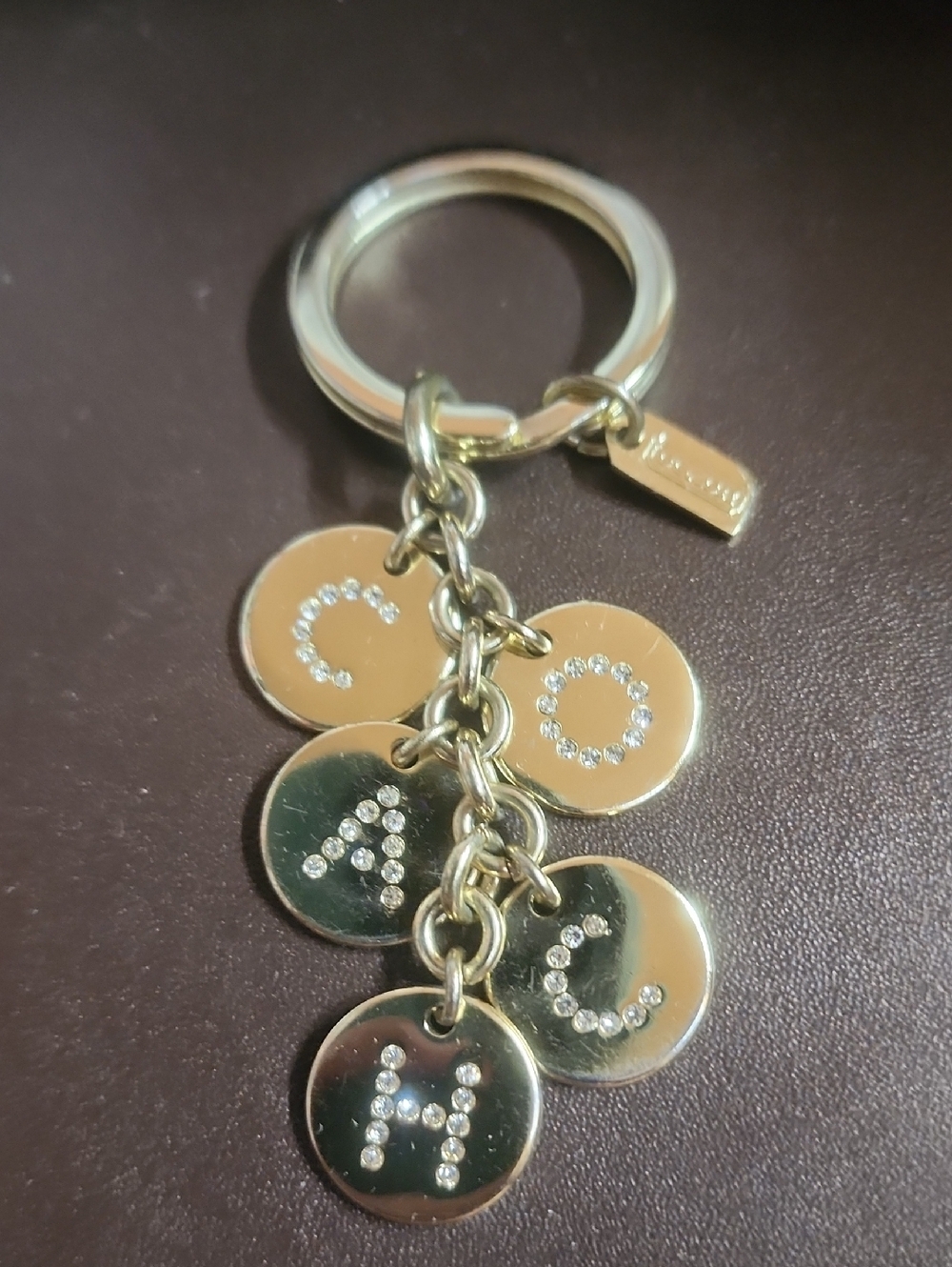 Coach Crystal Letters Keychain With Micro Made In Tag - Picture 7 of 7